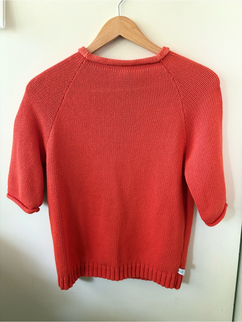 90s Two One Two New York Coral Cotton Knit Sweater - 100% Cotton